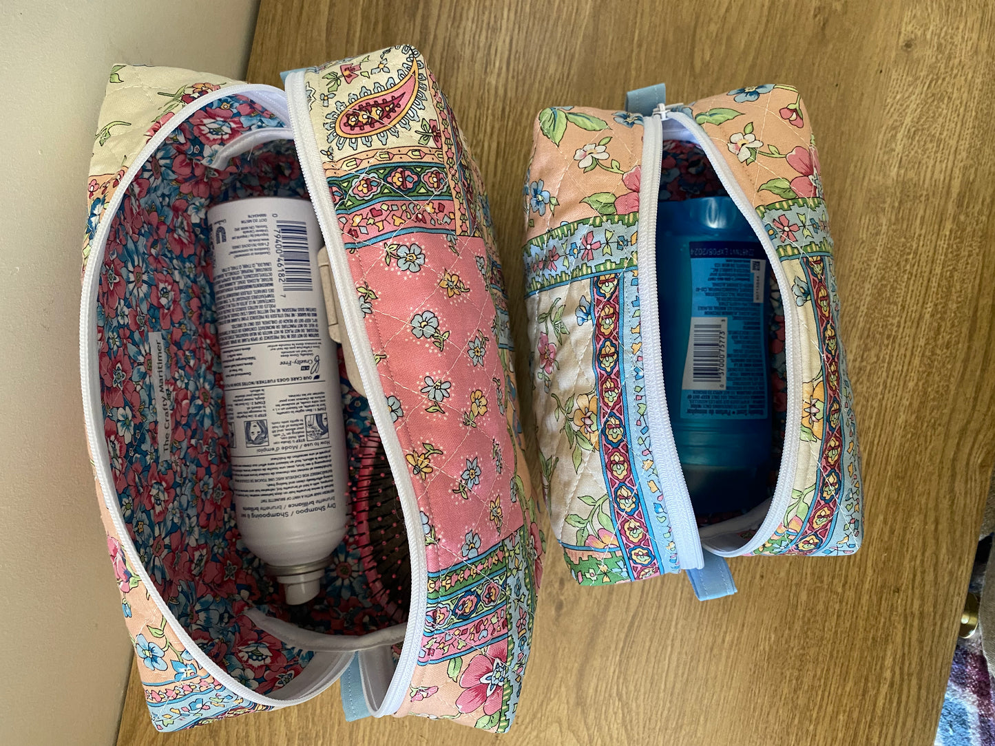 Quilted Patchwork Toiletry Bag