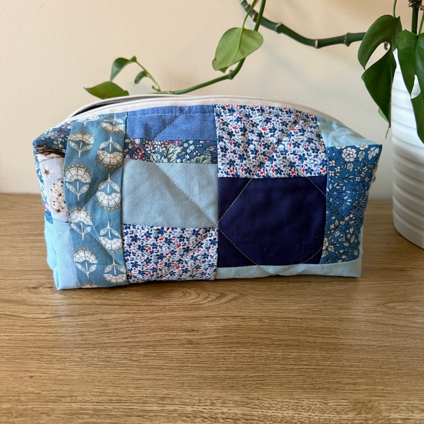 April Blues Toiletry Bag (one of a kind)