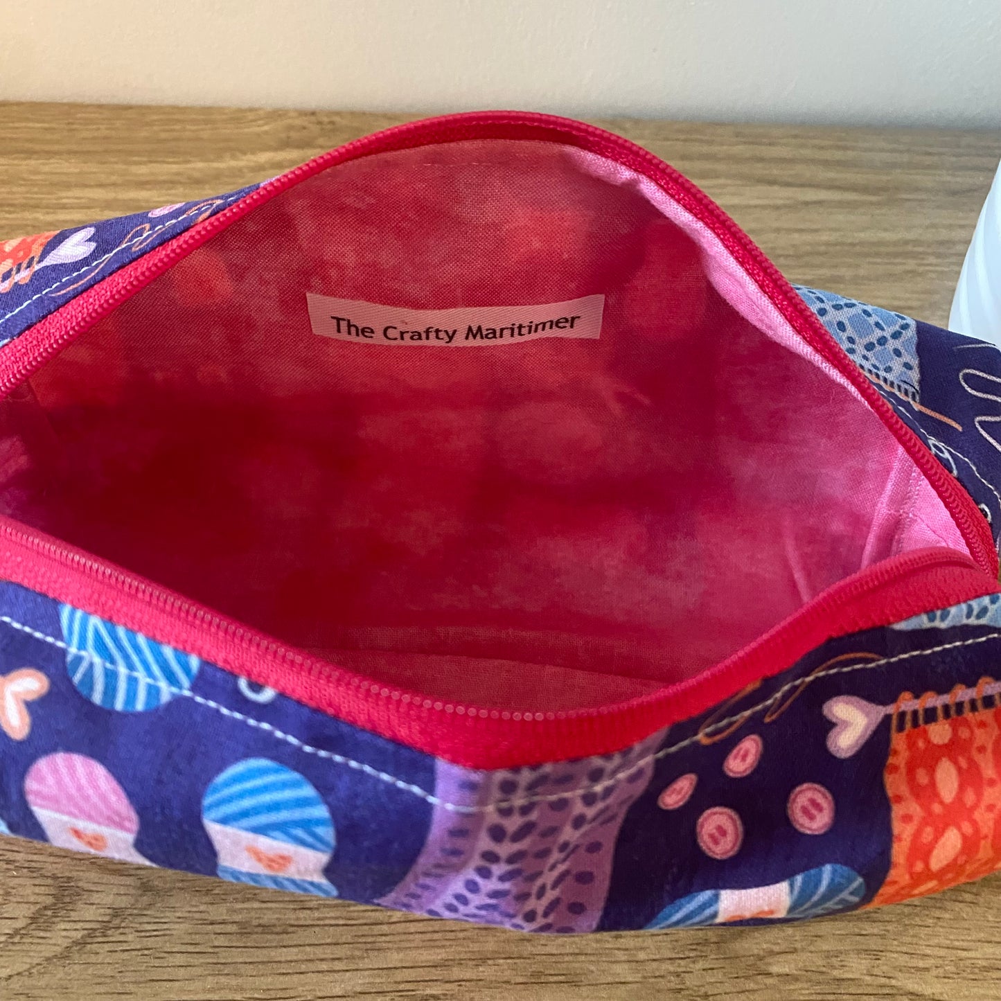 Purple Knitting Pencil Case