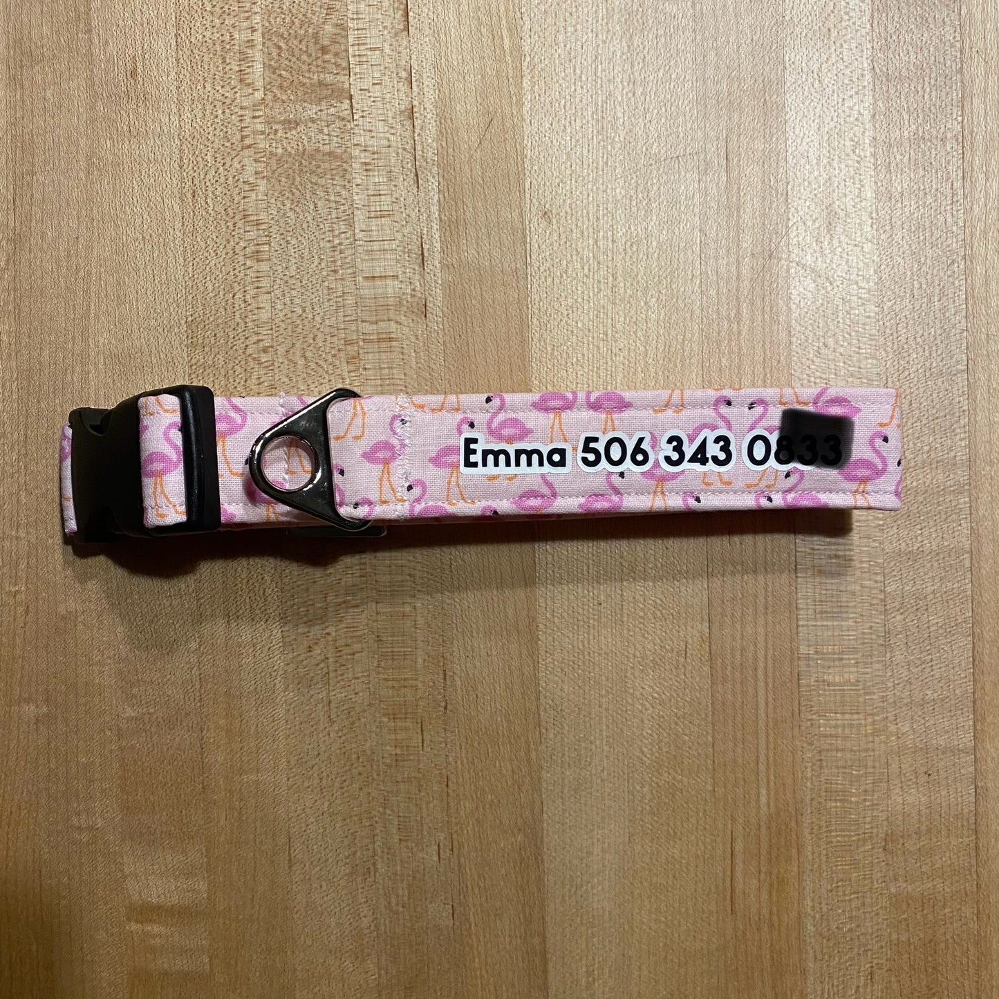 Personalized Flamingo Dog Collar