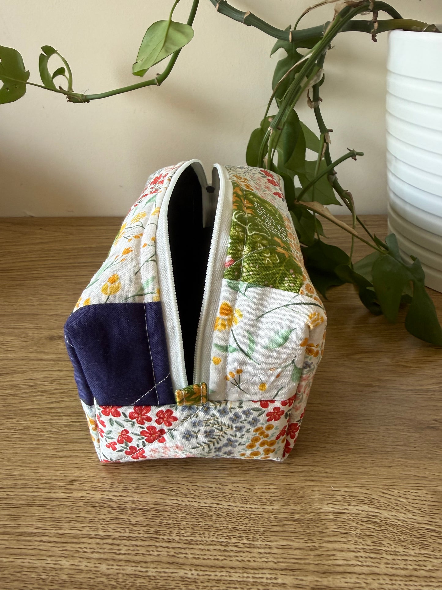 One of a Kind Green Quilted Toiletry Bag