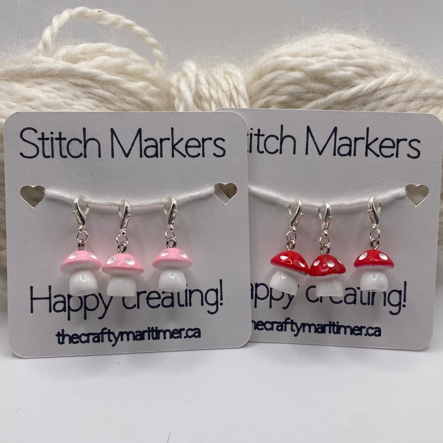 Mushroom Stitch Marker set of 3