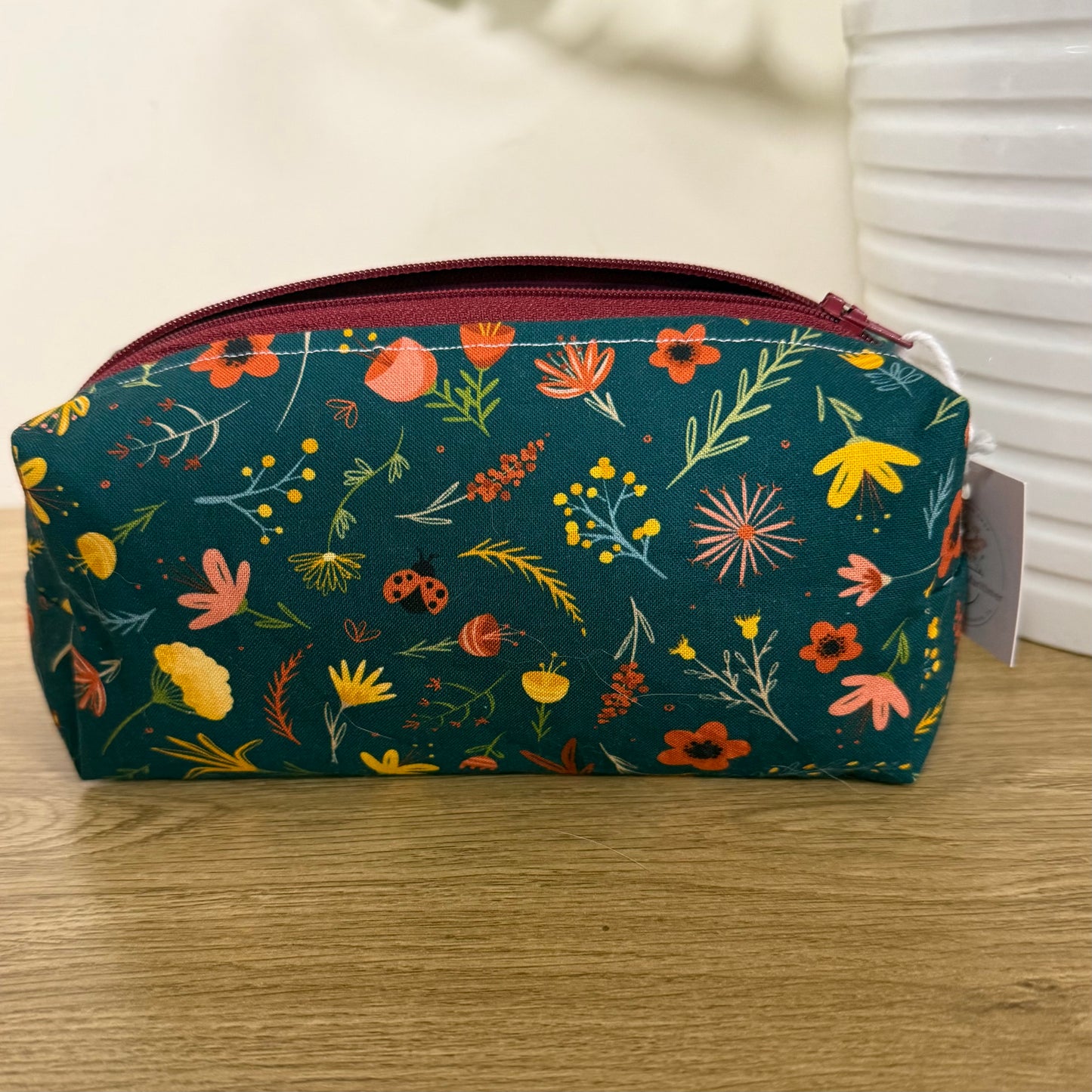 Dark Floral Pencil Case