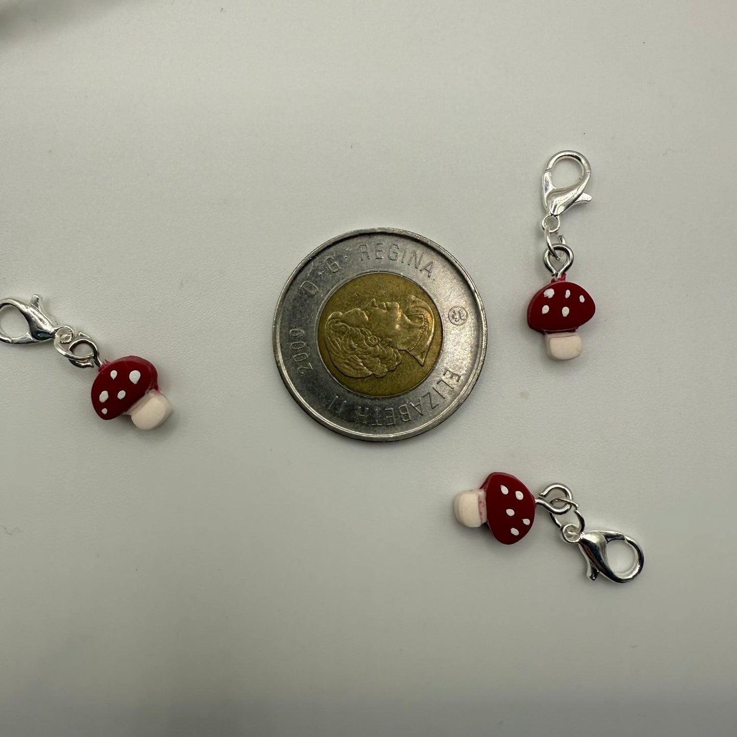 Handmade Tiny Mushroom Stitch Markers/Progress Keepers