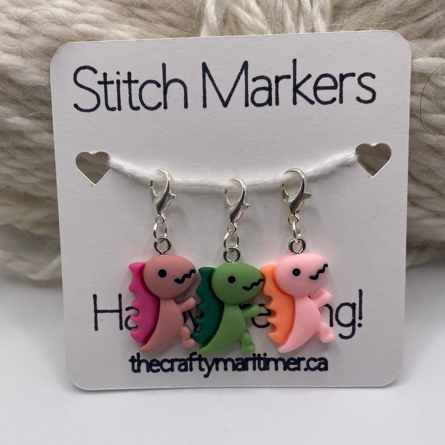 Dinosaur Stitch Marker set of 3