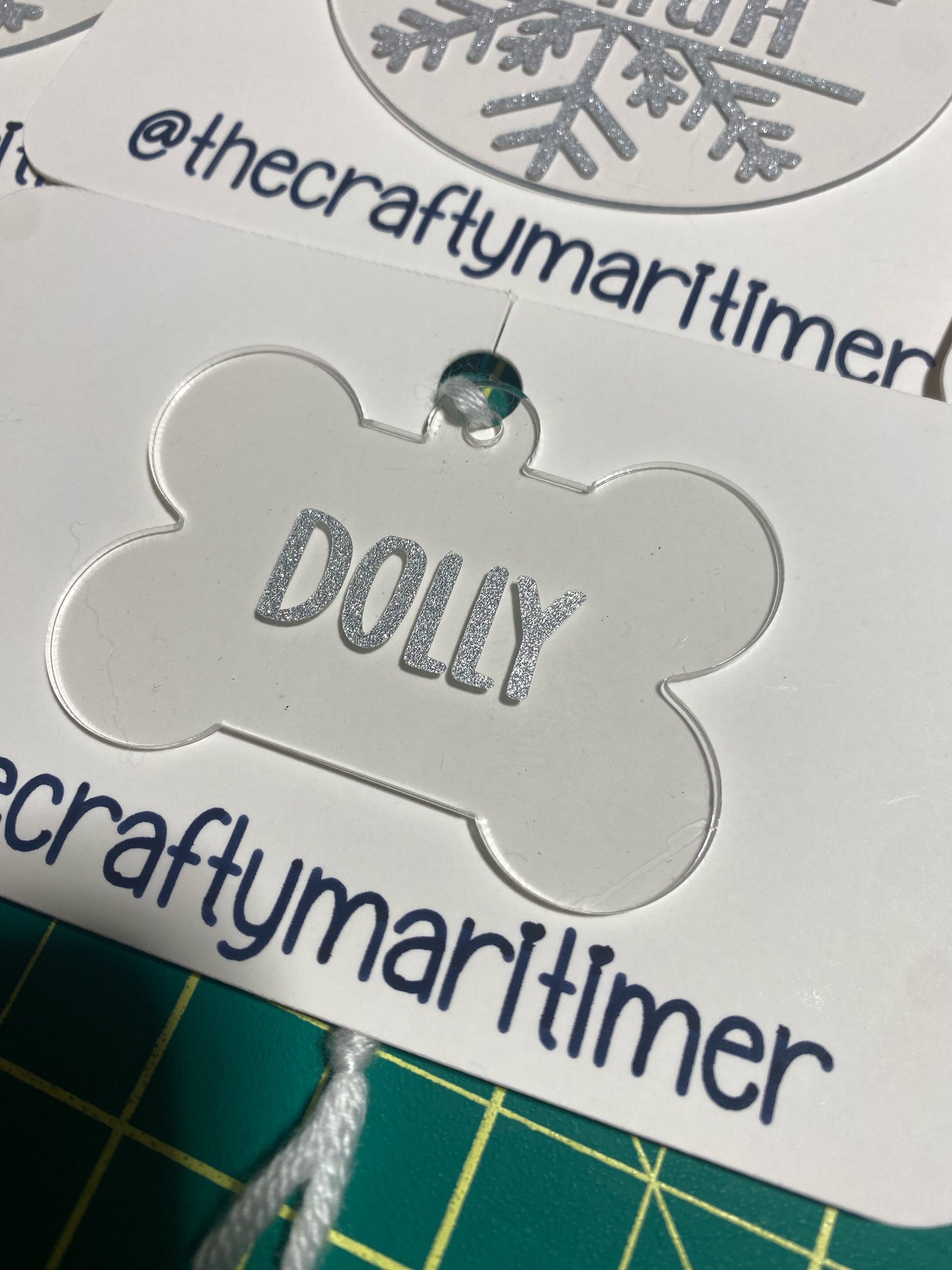 Personalized Acrylic Bone Ornaments