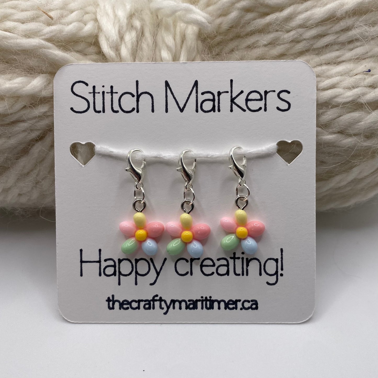 Bubble Flower Stitch Marker set of 3