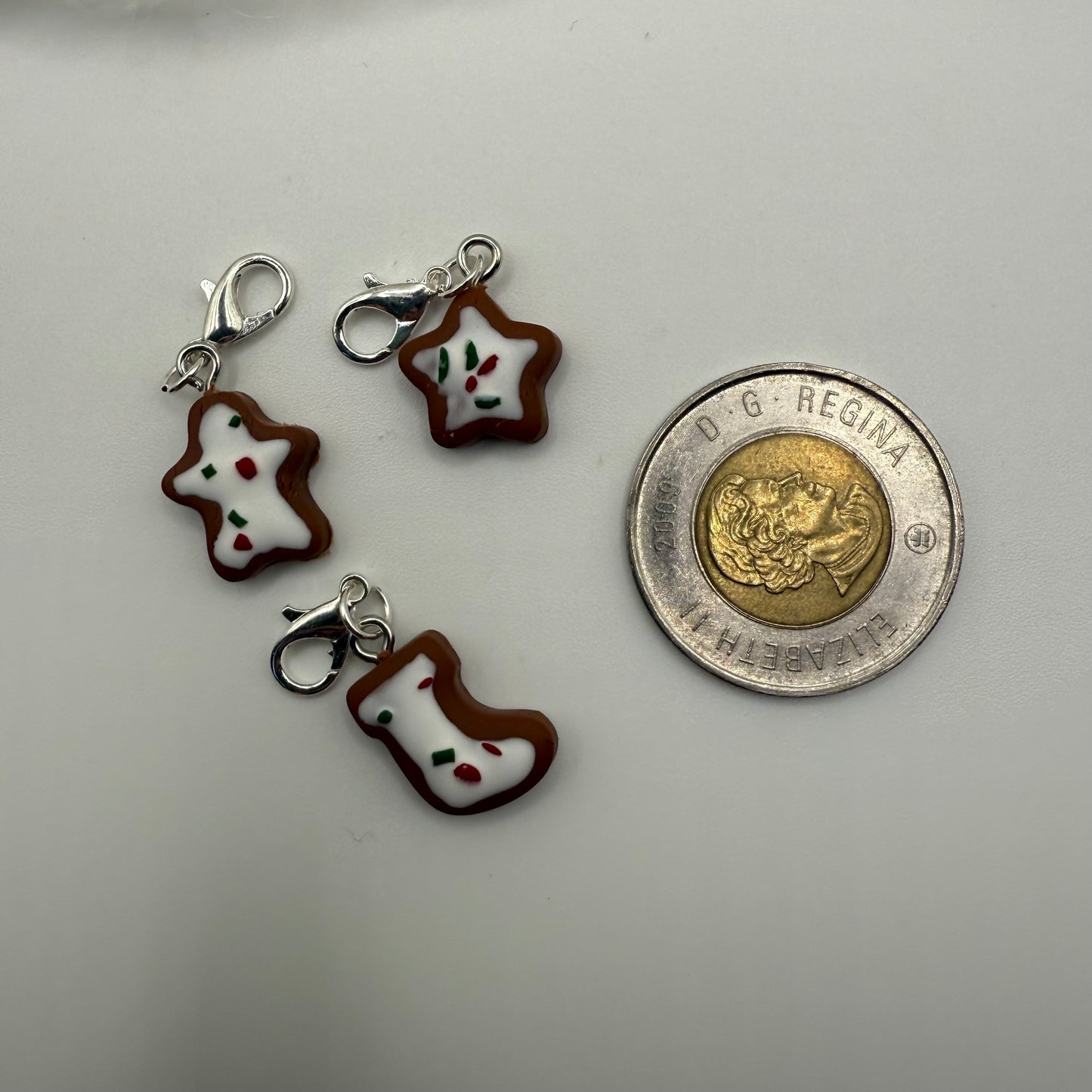Handmade Christmas Cookies Stitch Markers/Progress Keepers