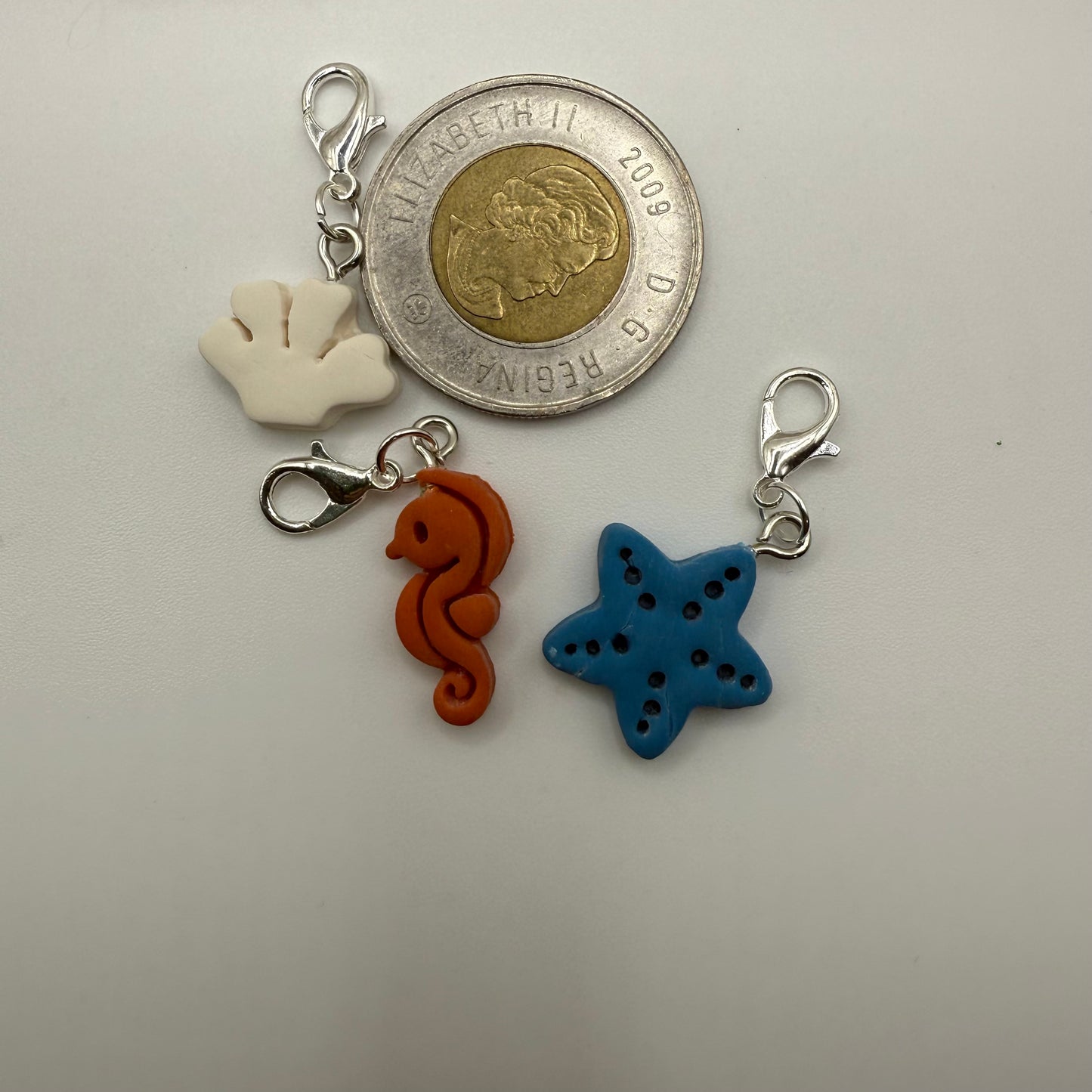 Handmade Beach Stitch Markers/Progress Keepers