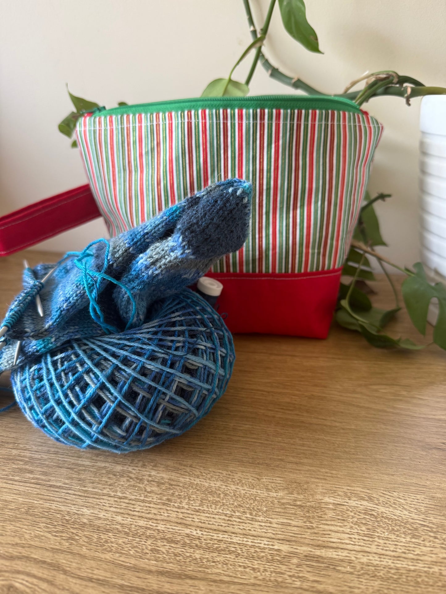 Christmas Knitting Maker's Bag