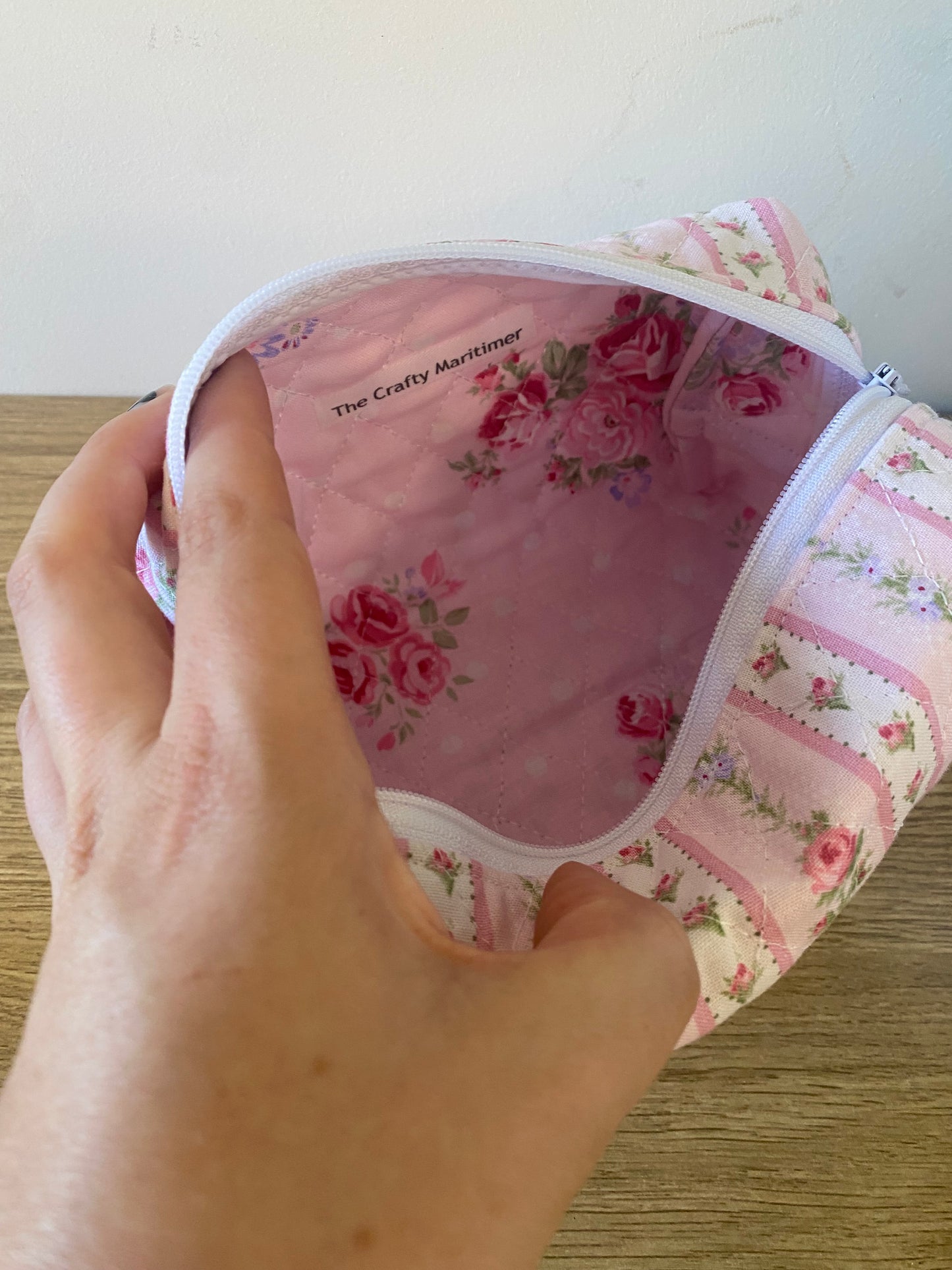 Quilted Vintage Floral Toiletry Bag