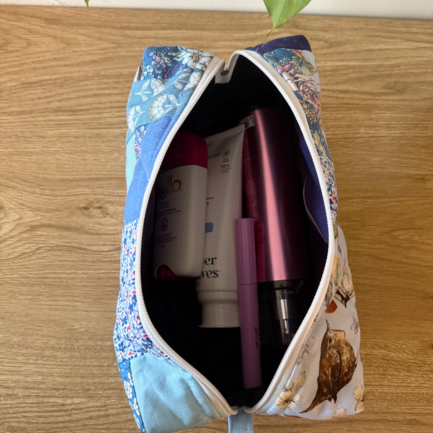 April Blues Toiletry Bag (one of a kind)