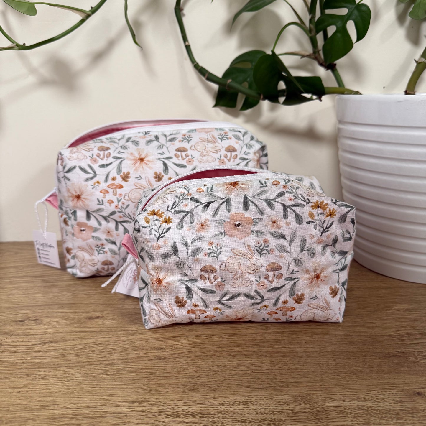 Quilted Spring Bunny Toiletry Bag