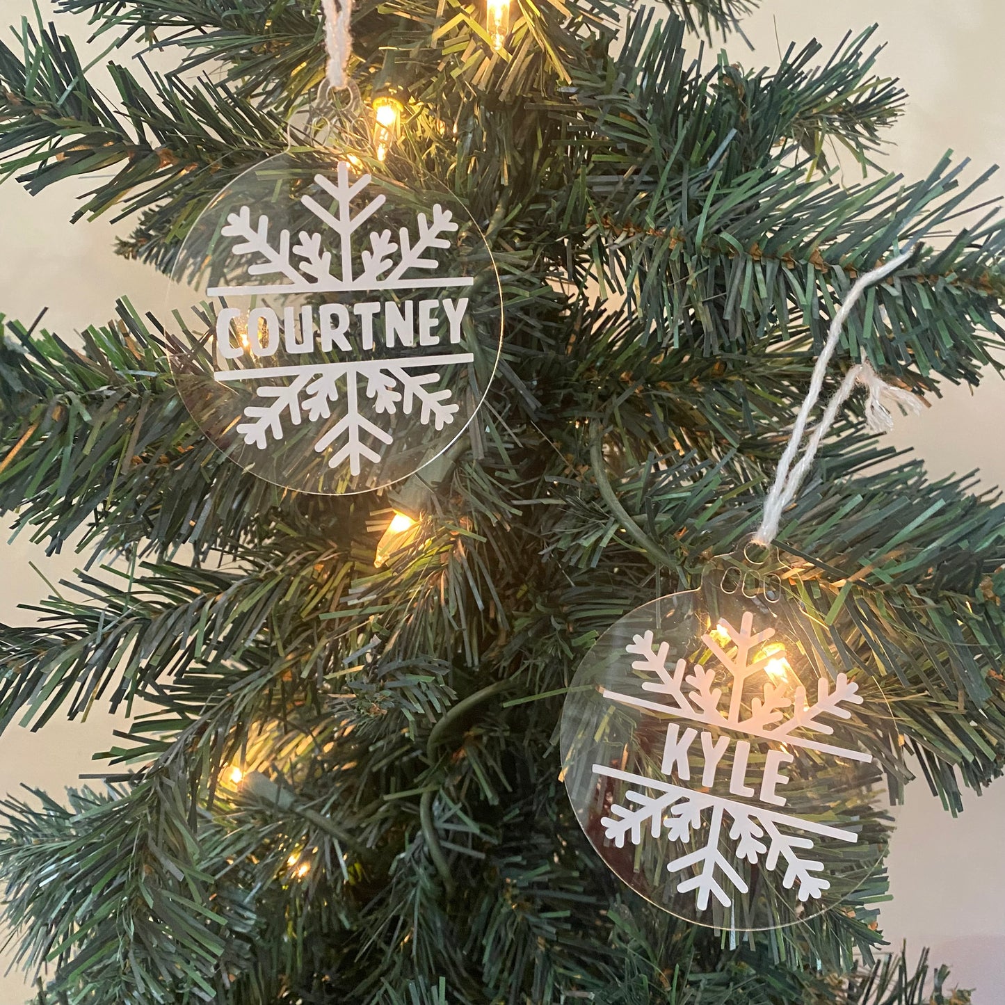 Personalized Acrylic Snowflake Ornaments