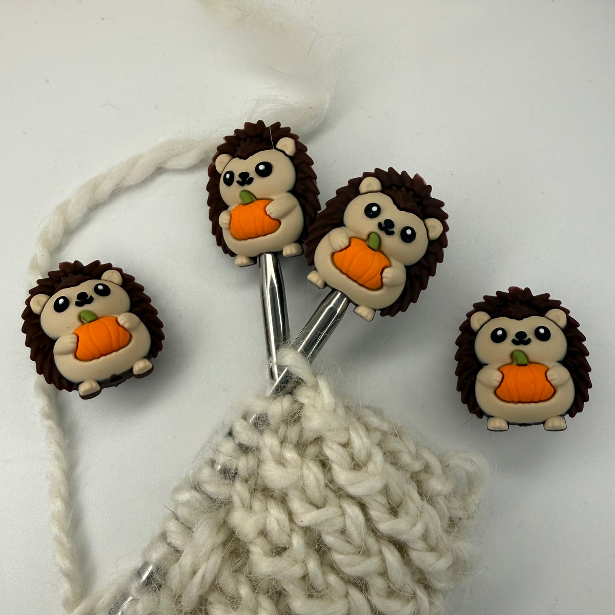 Autumn Hedgehog Needle Protector Set of 2