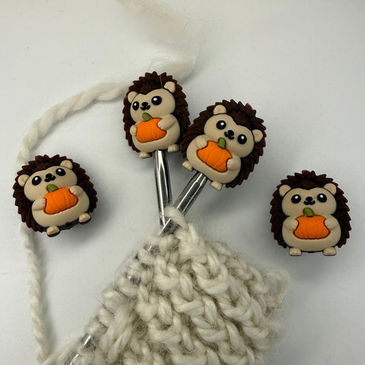 Autumn Hedgehog Needle Protector Set of 2