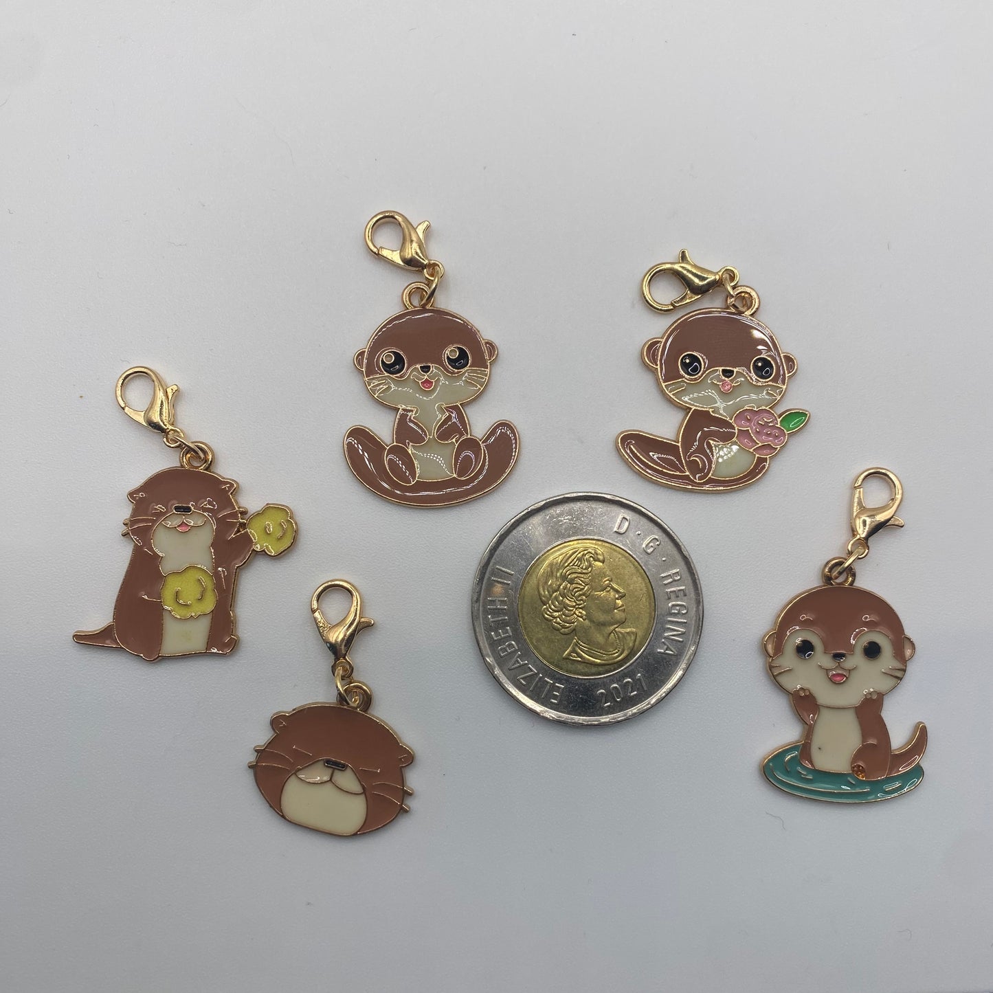 Otter Stitch Markers set of 5