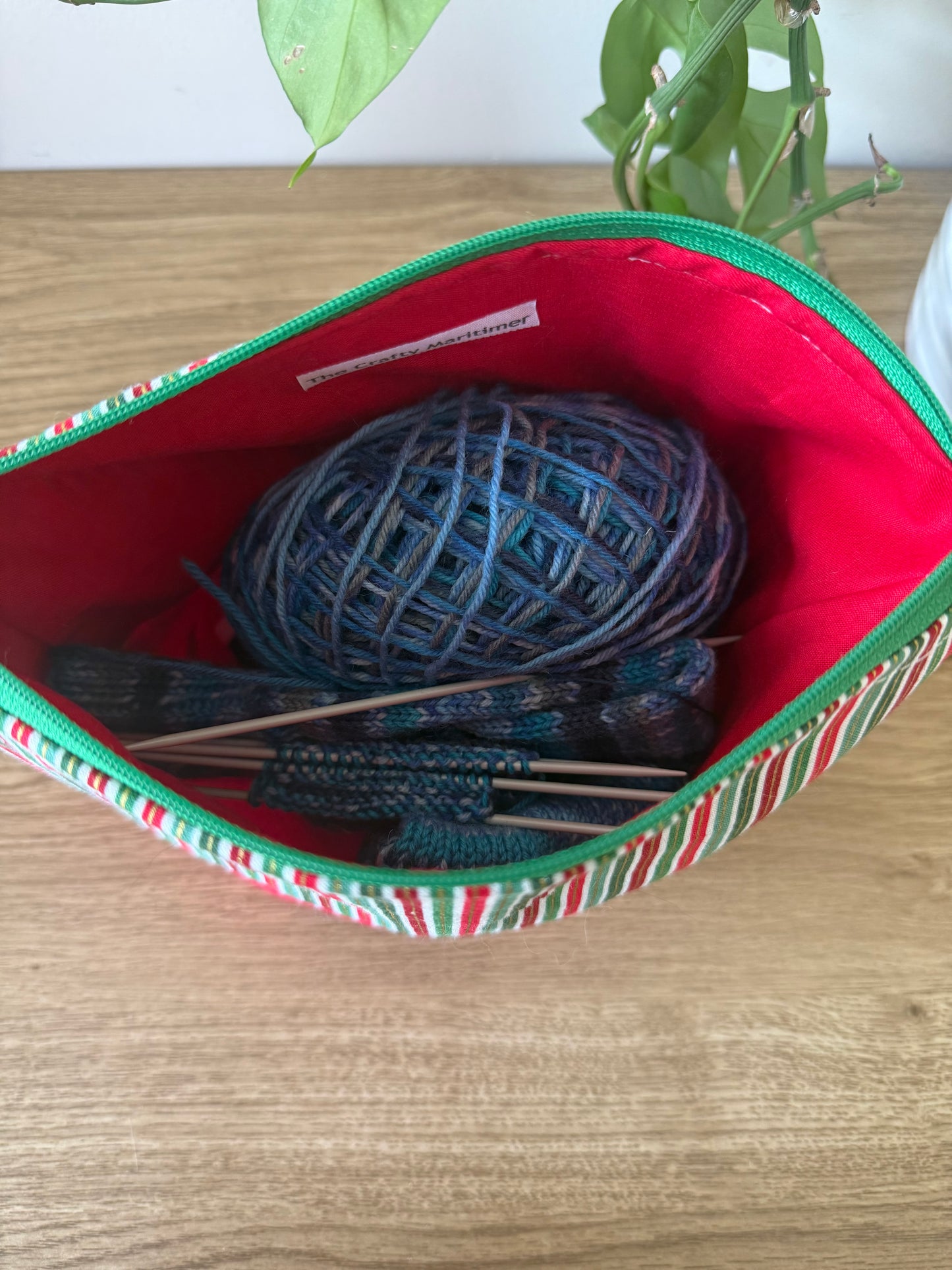 Christmas Knitting Maker's Bag