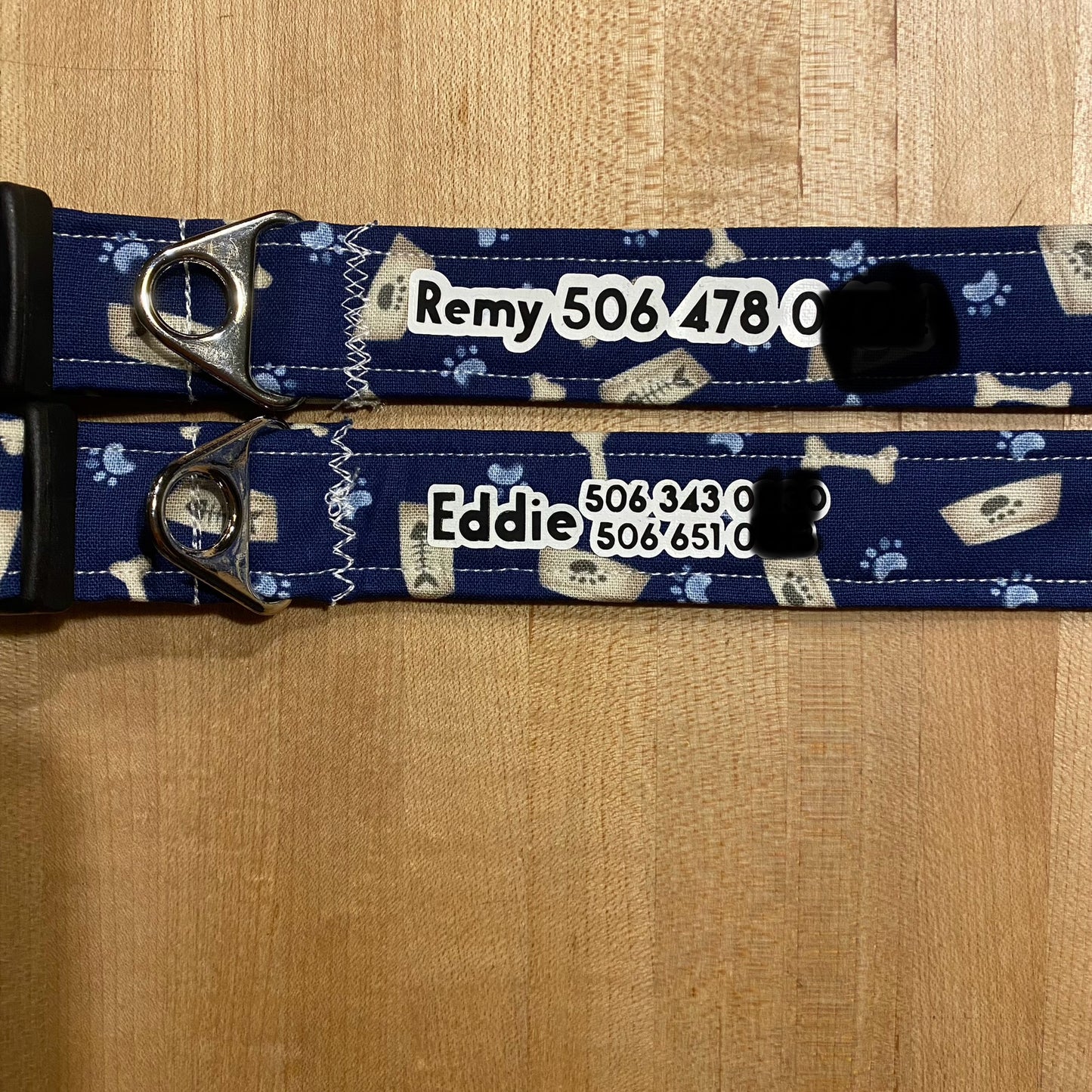 Personalized Blue Dog Collar