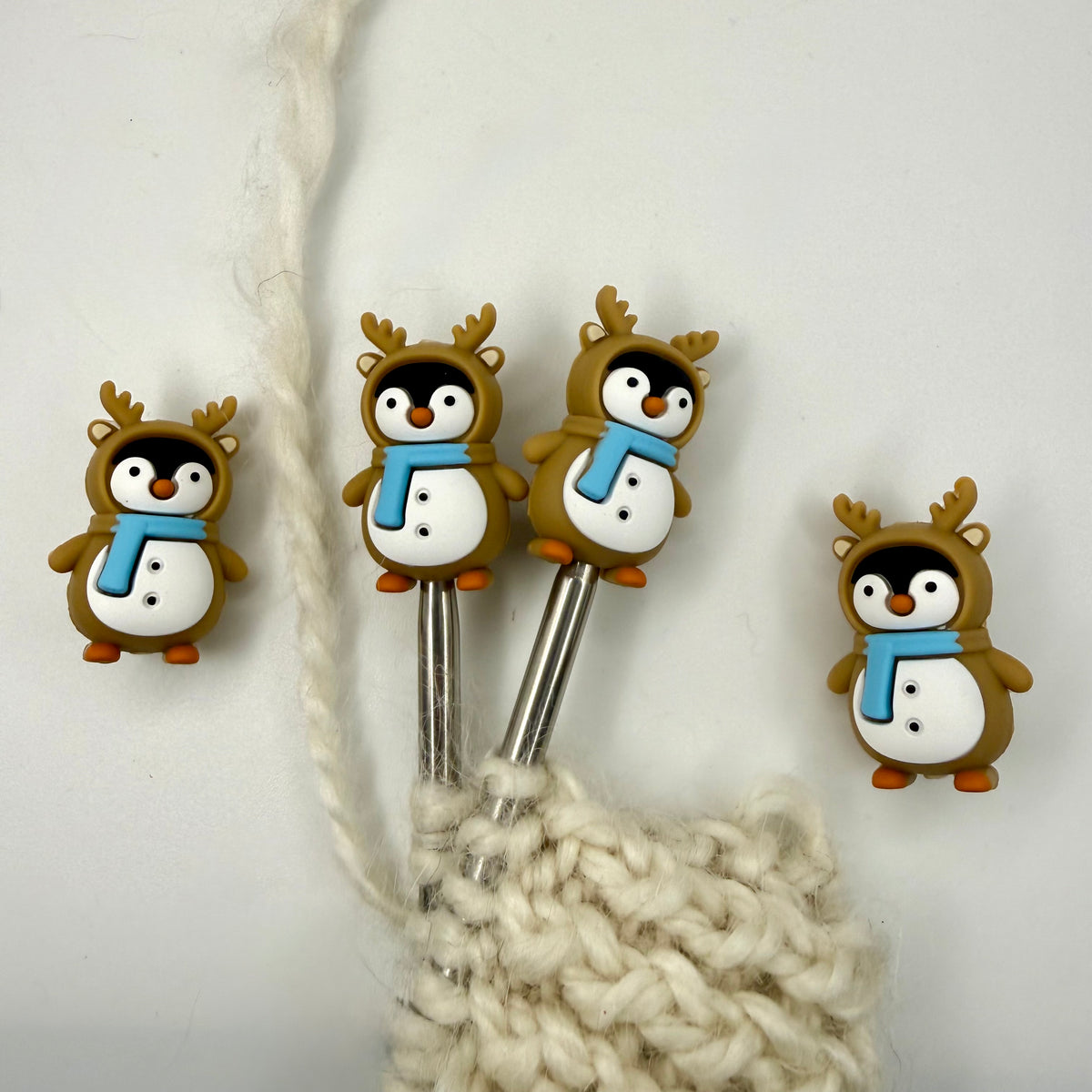 Festive Penguin Needle Protector Set of 2