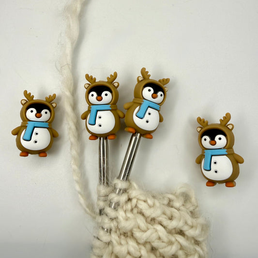 Festive Penguin Needle Protector Set of 2