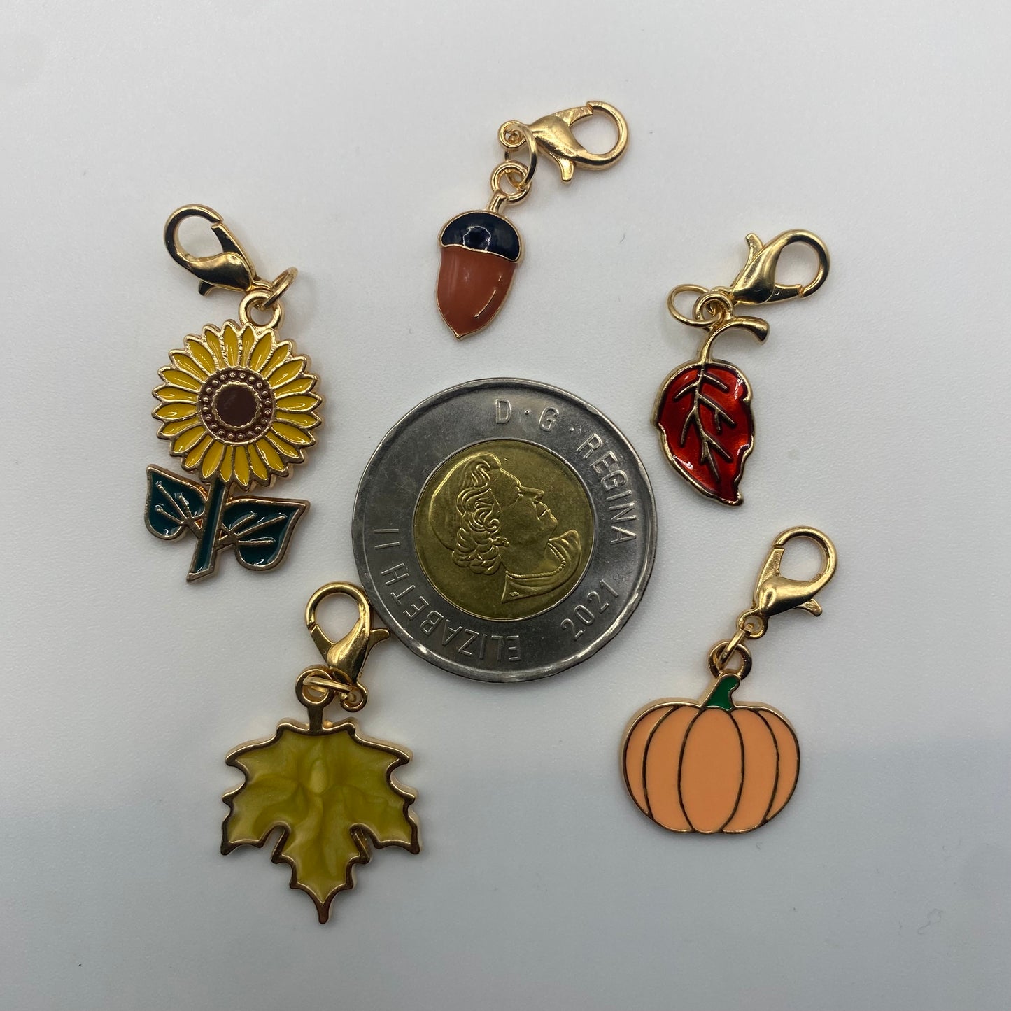 Autumn Stitch Markers set of 5