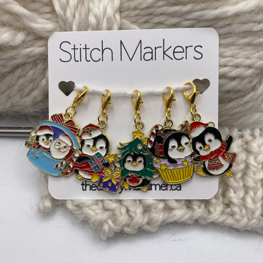 Penguin Stitch Markers set of 5