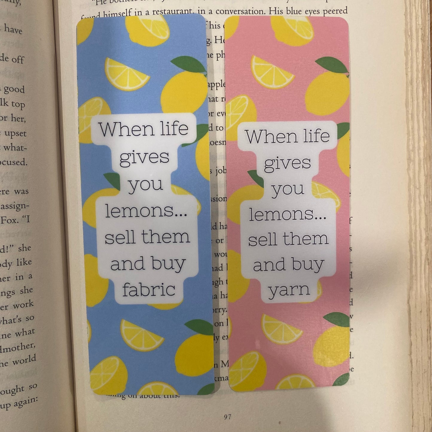 When Life Gives You Lemons Buy Yarn/Fabric Bookmark
