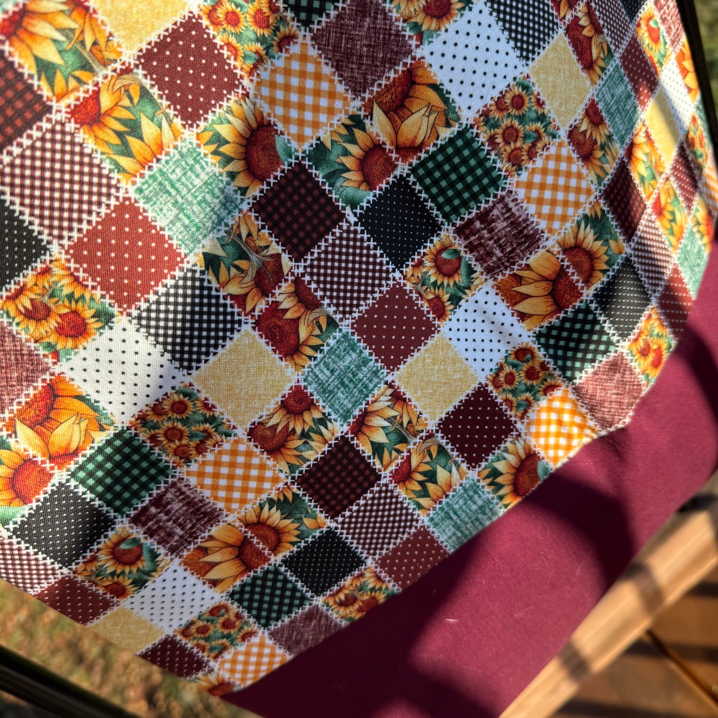 Sunflower Patchwork Tote Bag