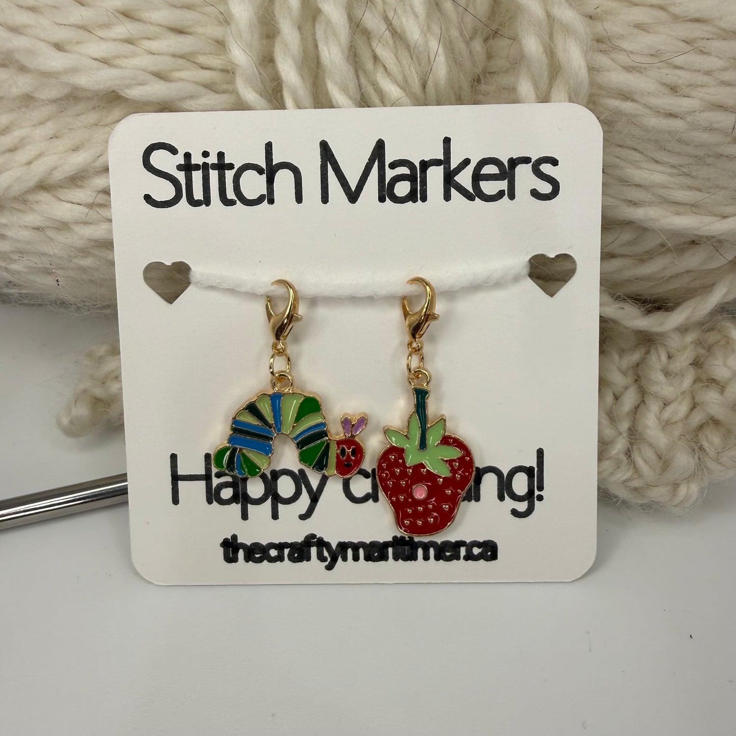 Summer Berry Stitch Markers/Progress Keepers  Set of 2