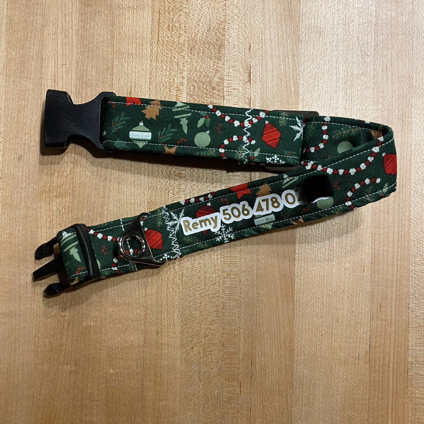 Personalized Holiday Dog Collar