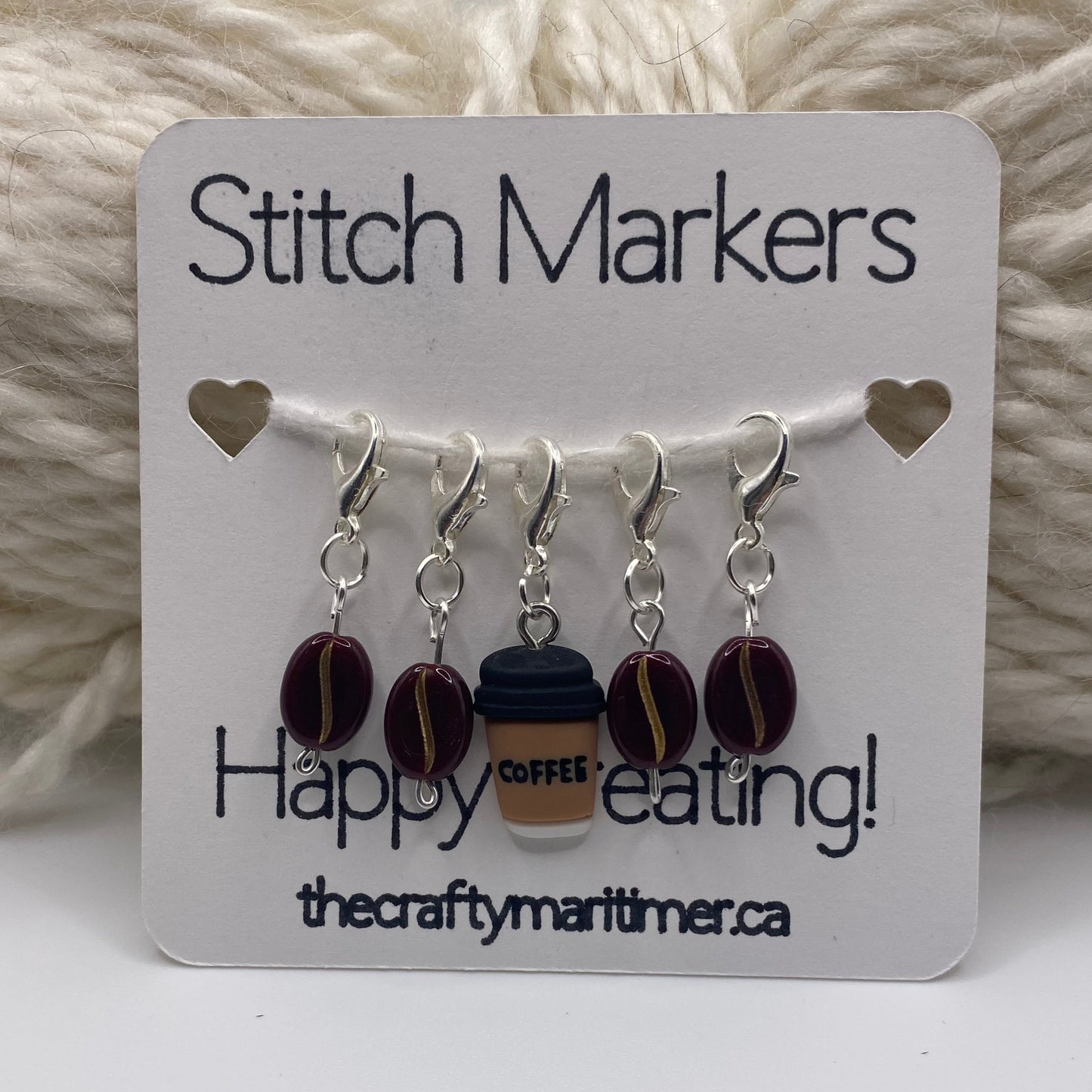 Coffee Stitch Markers set of 5