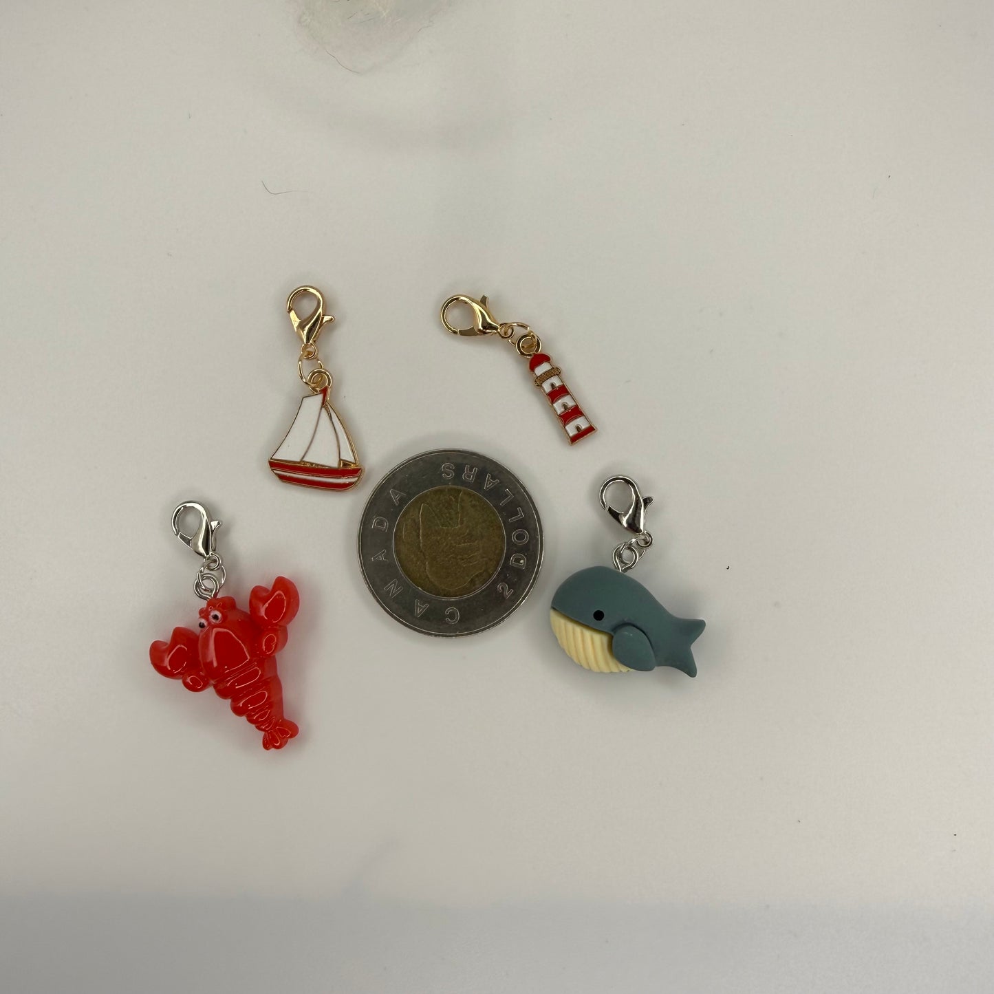 Nautical Stitch Markers/Progress Keepers  Set of 2