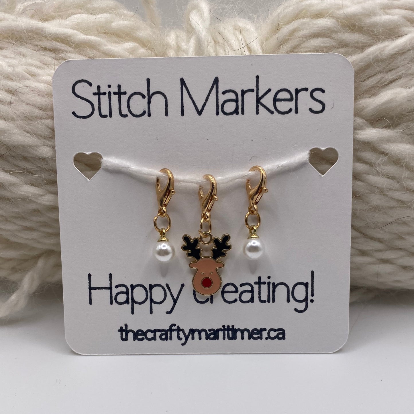 Reindeer Stitch Marker set of 3