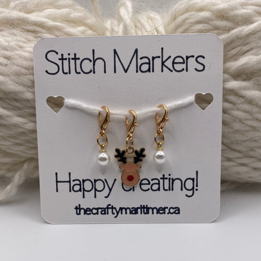 Reindeer Stitch Marker set of 3