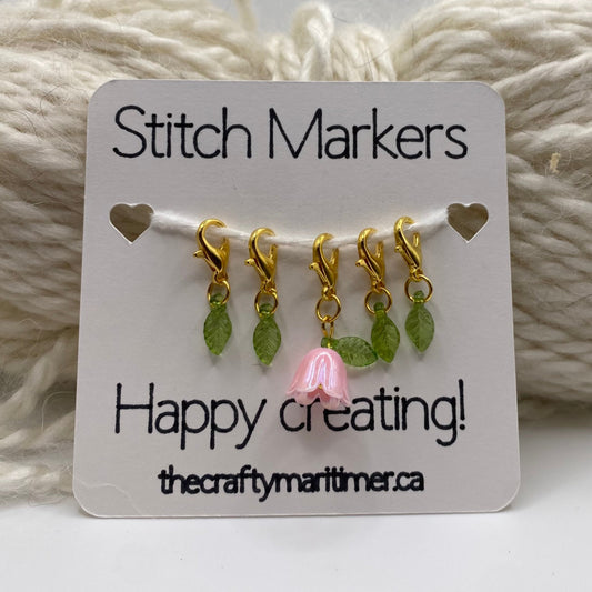 Floral Stitch Markers set of 5