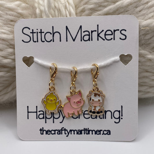 Farm Animal Stitch Marker set of 3