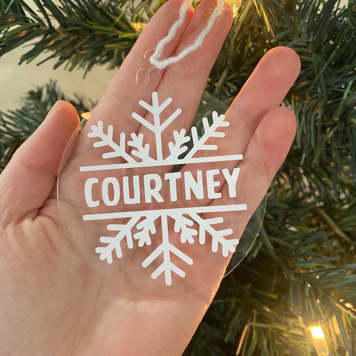 Personalized Acrylic Snowflake Ornaments