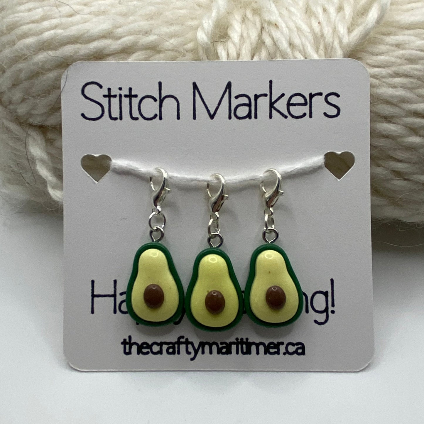 Avocado Stitch Marker set of 3