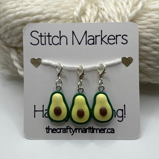 Avocado Stitch Marker set of 3
