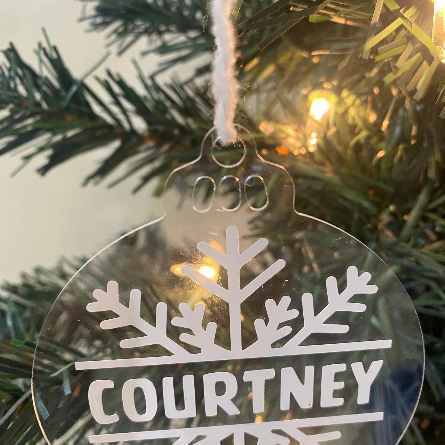 Personalized Acrylic Snowflake Ornaments