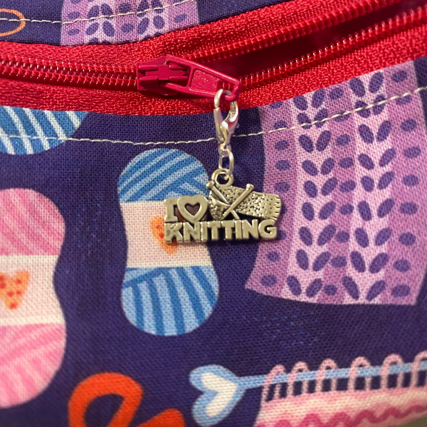 Purple Knitting Pencil Case