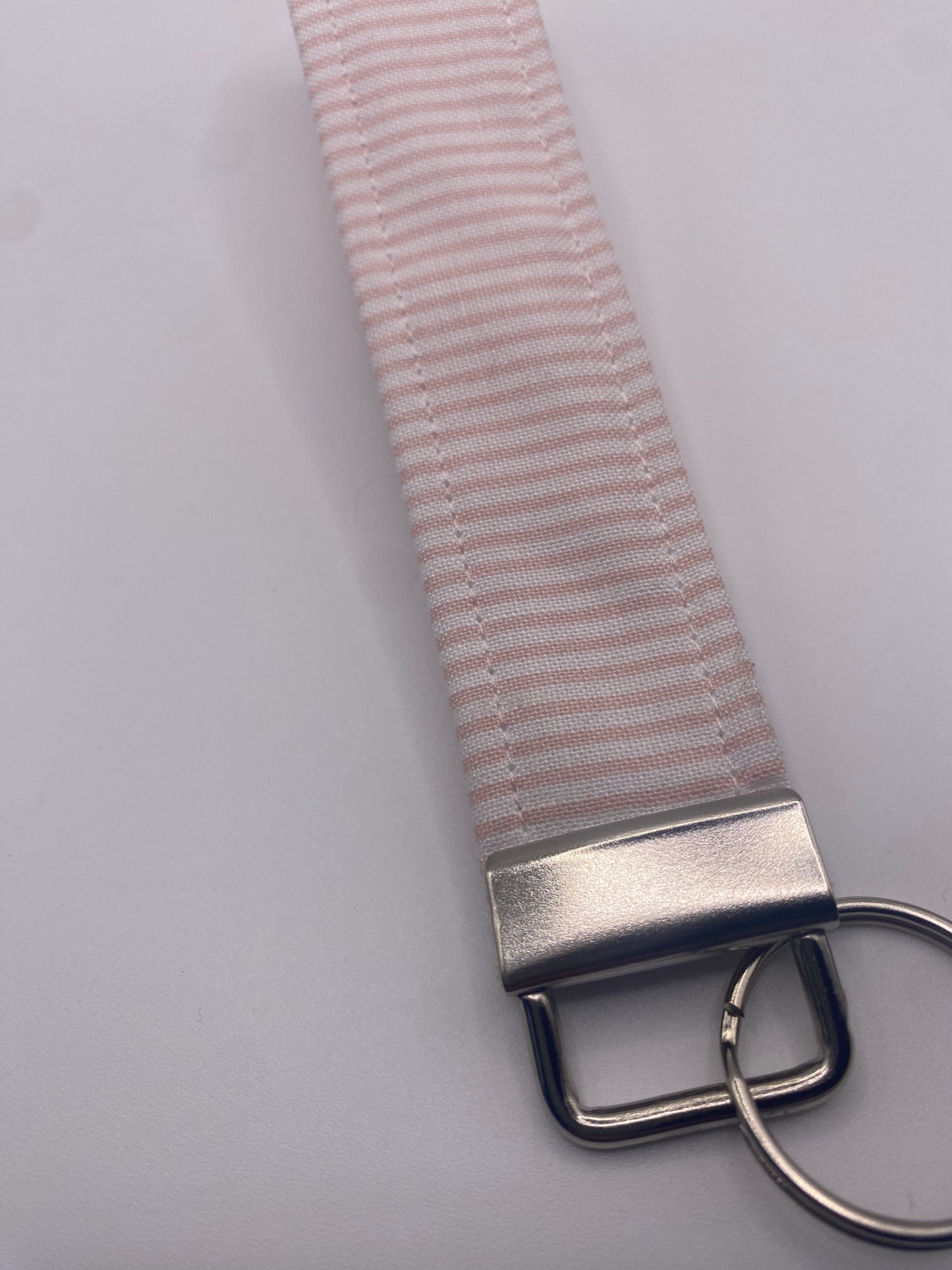 Pink Stripe Wristlet