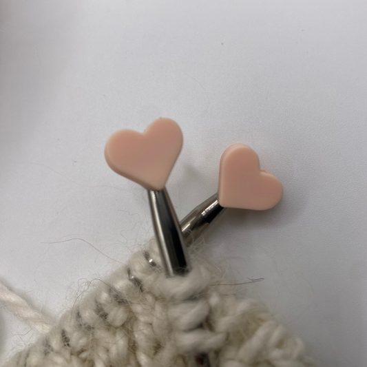 Pink Heart Needle Protectors Set of 2