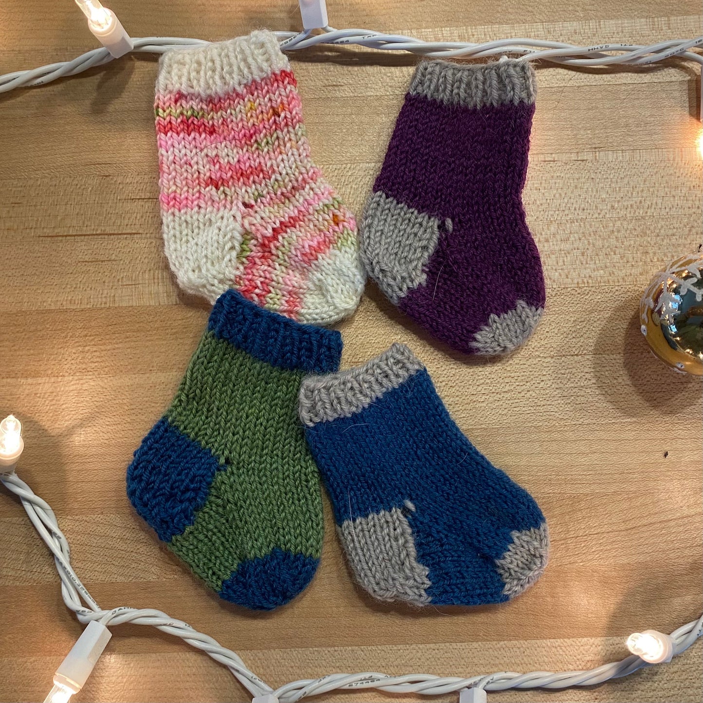Tiny Advent Stockings Knitting Pattern
