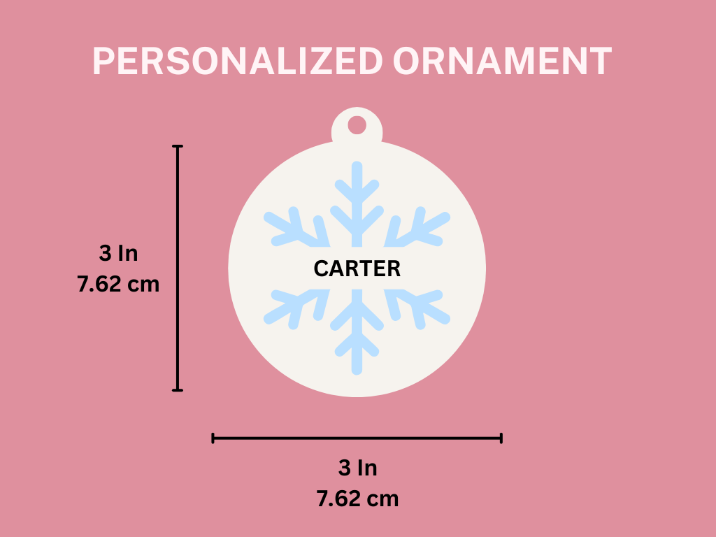 Personalized Acrylic Snowflake Ornaments